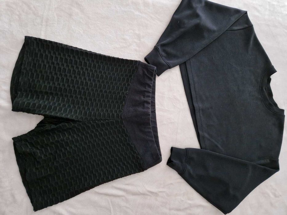 Calção S/M + blusa/top Oysho XS