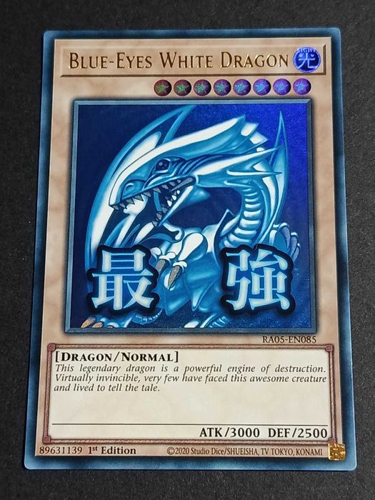 *Novo Set* Yu-Gi-Oh! 1.ª Edição 'Blue-Eyes White Dragon' (V.1 - Stramped Ultra Rare) - RA05-085 - Rarity Collection 5 - Carta de 2026