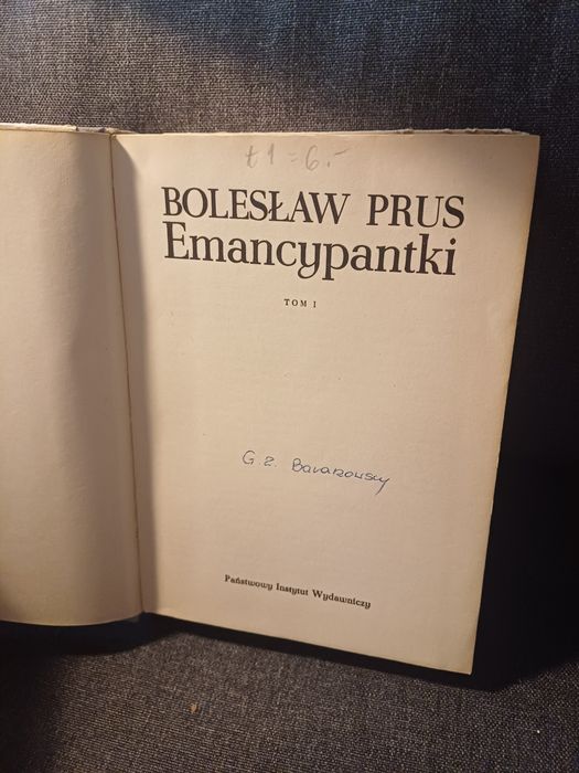 Bolesław Prus Emancypantki tom 1