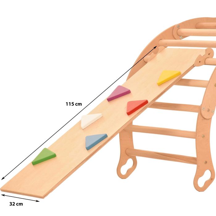 DRABINKA WSPINACZKOWA, Trójkąt z siatką i zjeżdzalnią jak małpiszon