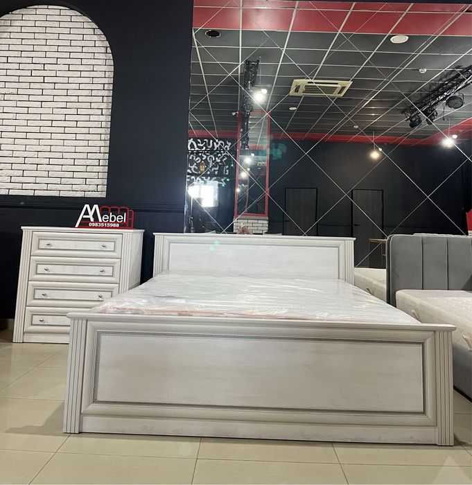 Ліжко 2 спальне 160*200 біле в наявності дешево