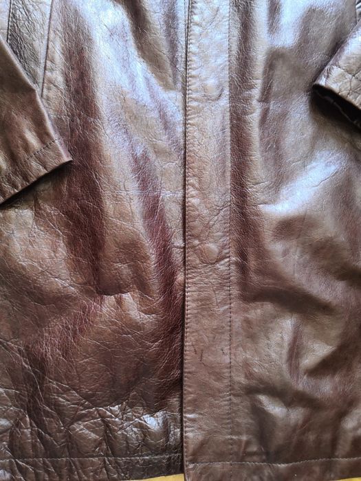 Skórzana kurtka męska brązowa
