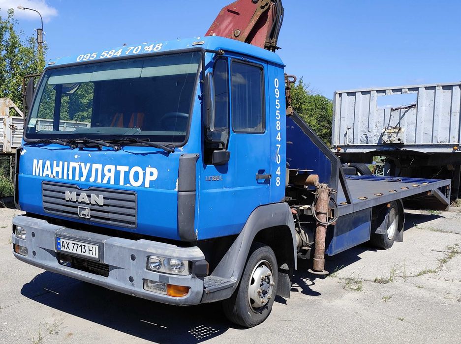Продам евакуатор з краном маніпулятором MAN L2000