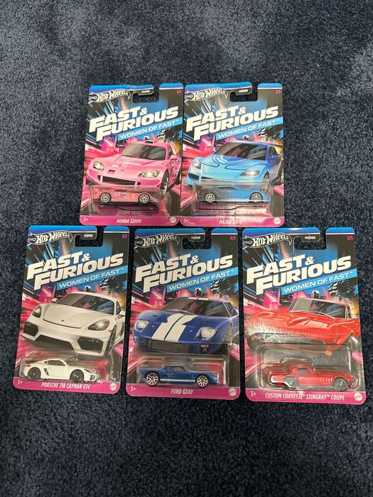 Hot Wheels Fast & Furious ミニカー3セット Hot Wheels Fast & Furious Szybcy i wściekli Samochodziki 10