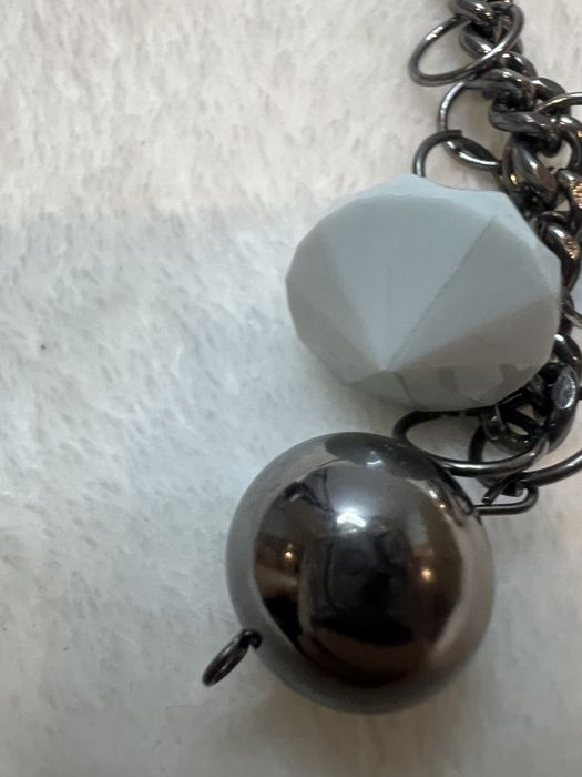 Naszyjnik łańcuch długi korale koraliki aesthetic alternative 12