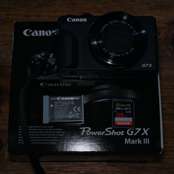 Canon PowerShot G7 X Mark III + SD 128GB