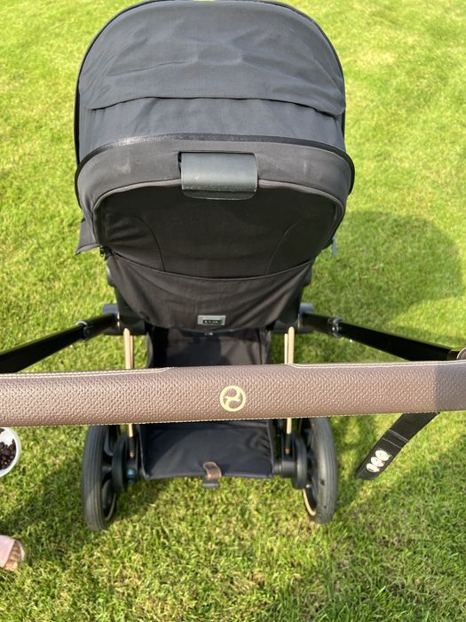 Cybex e priam platinum rose gold, wozek elektryczny, gondola+spacerowk
