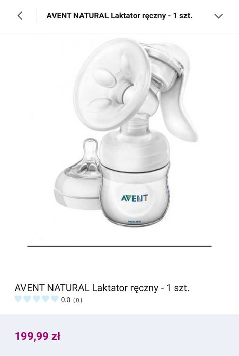 AVENT NATURAL laktator ręczny