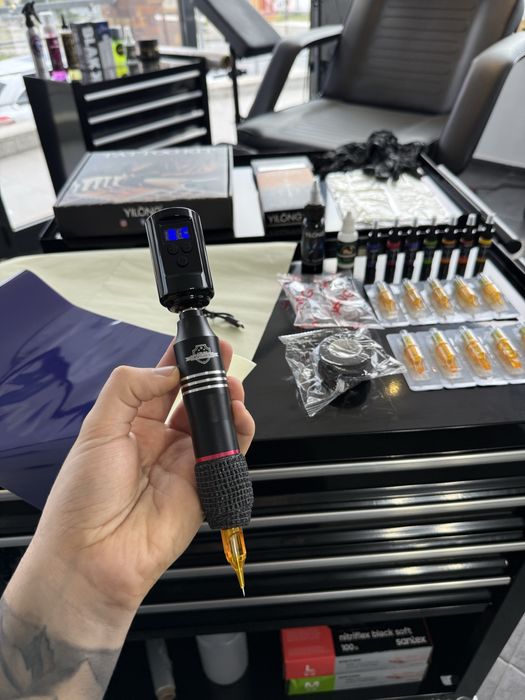 Kit TATTOO Completo Máquina Sem Fios Pen - Pele treinar Tatuagens /etc