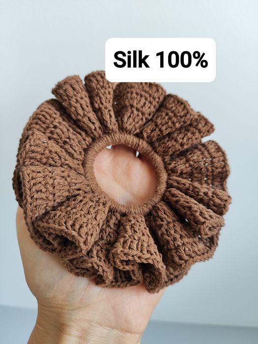 Gumka scrunchie 100% jedwab handmade