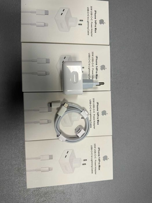 Мережевий зарядний пристрій СЗУ для Apple Dual USB-C+C A2246 35W+кабел
