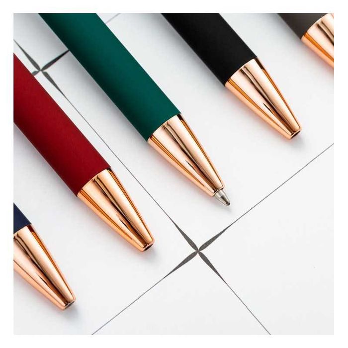 Długopis metalowy, tusz czarny, touch pen soft touch czerń DL01 20szt