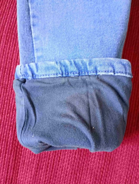 NOWE spodnie jeansy Sinsay 146 niebieskie warm inside
