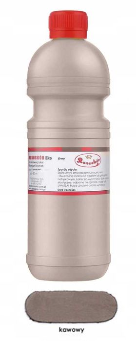 RENOSKÓR farba lakier do skóry Kawowy 480ml