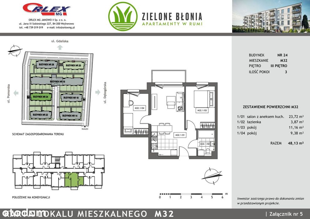 Mieszkanie Zielone Błonia Rumia Etap III