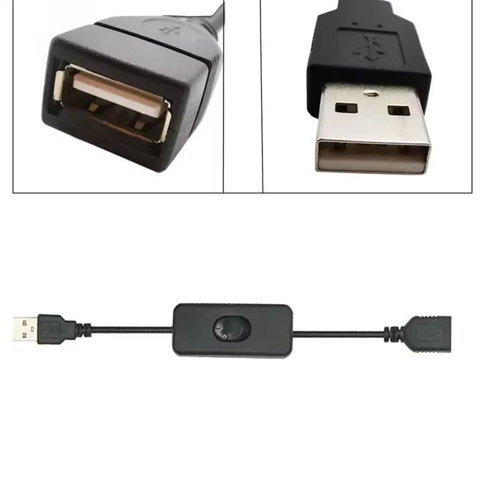 28-сантиметровий USB-кабель із перемикачем УВІМК./ВИМК