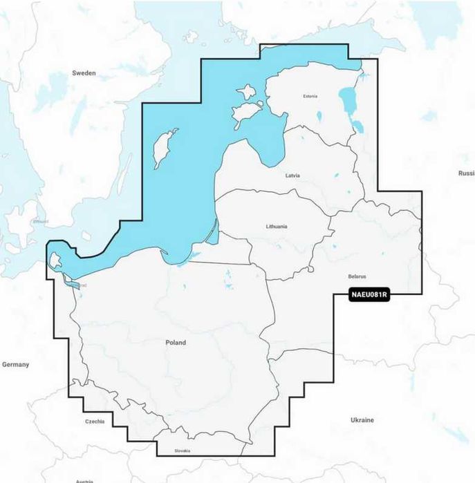 Mapa Polski Navionics NAEU081R Lowrance, Simrad, Humminbird, Raymarine