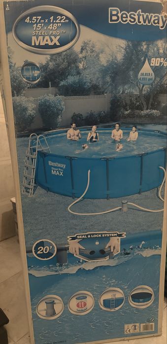 Piscina bestway steel pro max  457x122 c/escada