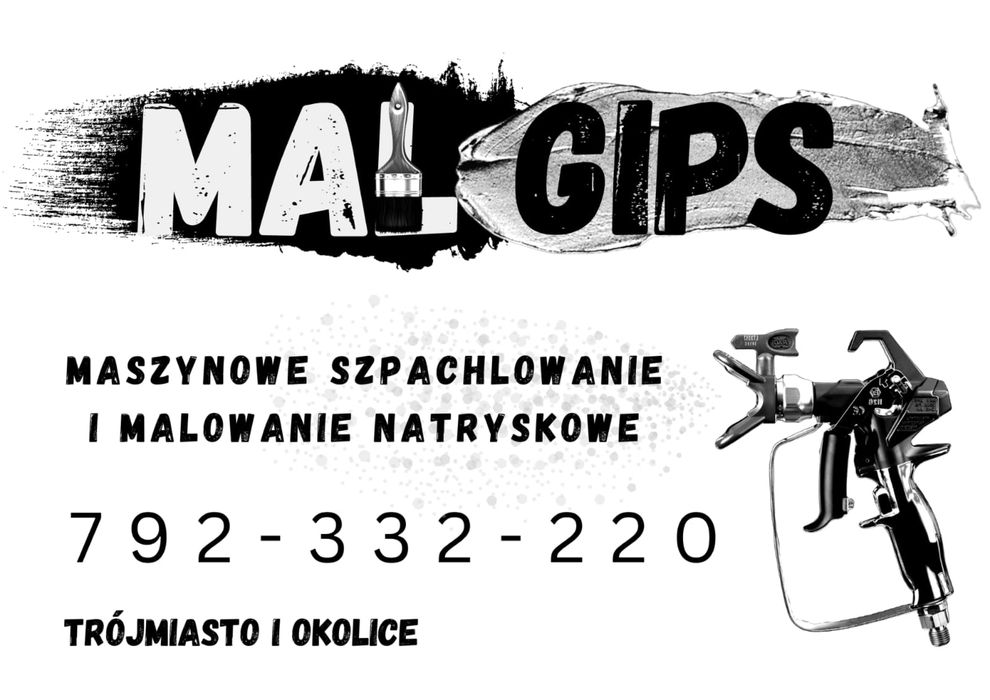 Szpachlowanie, gtadzie maszynowe, malowanie natryskowe, wykonczenia