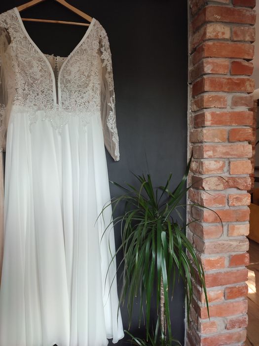 Suknia ślubna Plus Size 46-48 Malbork Salonik Plus Size