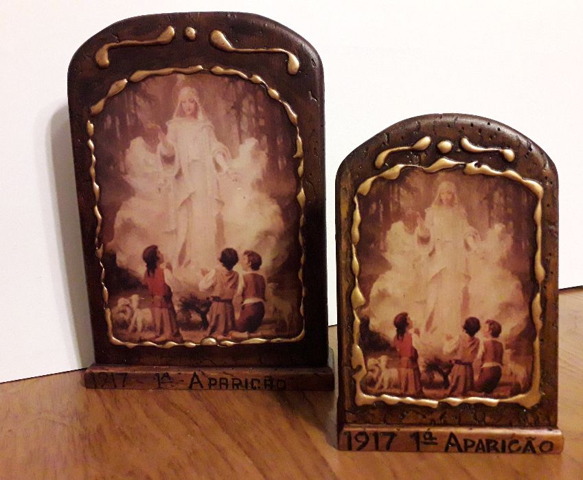 Lindo Retábulo 1ª Aparição de Nossa Sra. de Fátima aos Pastorinhos.