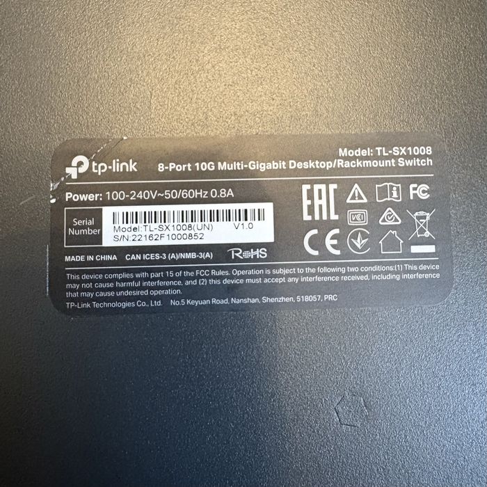 Комутатор мережевий Tp-Link TL-SX1008