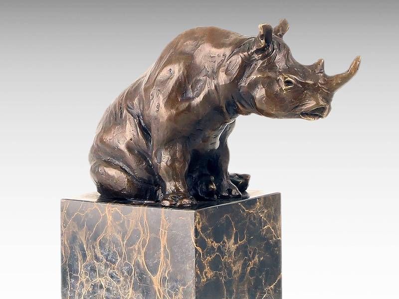 Escultura de bronze - Rinoceronte 2