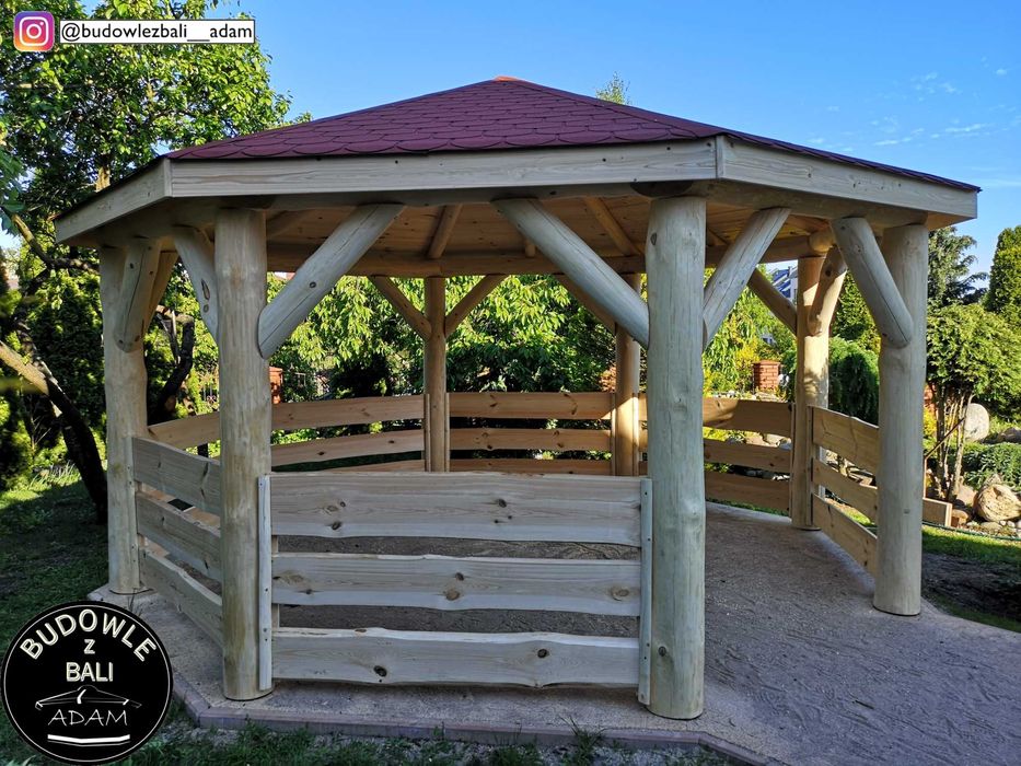 Altana Ośmiokątna z Bala, Altanka z Bali, Altana Ogrodowa (montaż)