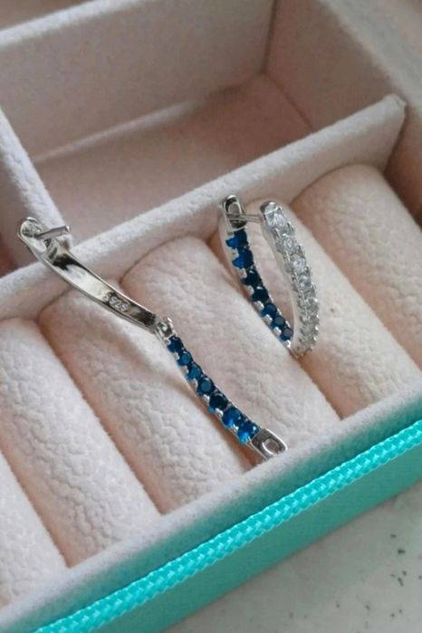 Kolczyki wiszące z cyrkoniami s.925