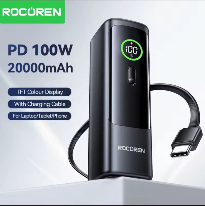 Power bank Rocoren 100w, 20000mAh