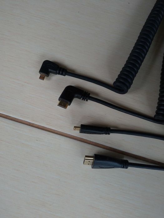 Кабель HDMI пружинний, micro,mini,кутовий