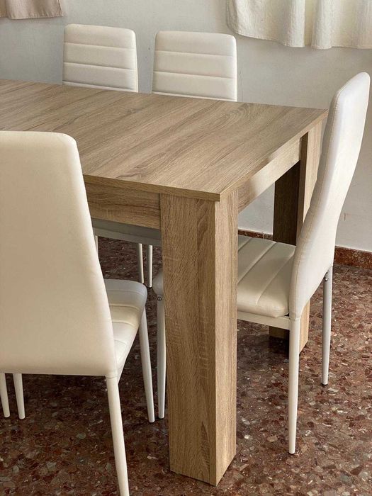 Mesa extensivel com 6 cadeiras Paga na entrega Envio gratis