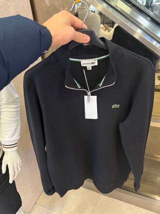 Чоловіча  Кофта зіпка 1/3 Lacoste 1/4  напівзамок old money