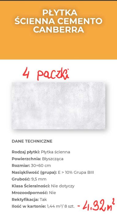 Płytki scienne 30 x 60