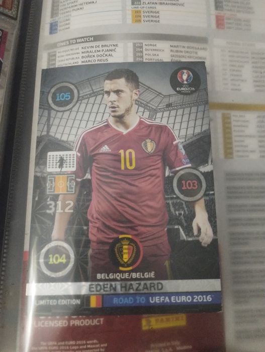 Panini Road to UEFA euro 2016 france XXL limited edition Eden hazard