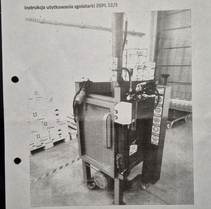 Zgniatarka ZGPL nacisk 12 ton