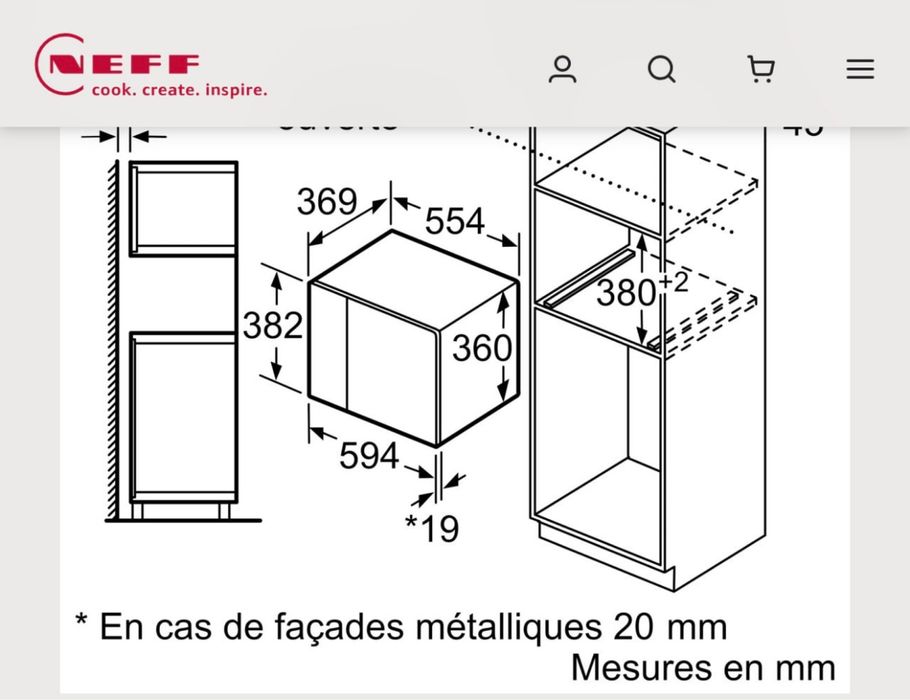 Вбудована мікрохвильова піч NEFF H12GE60N0/01