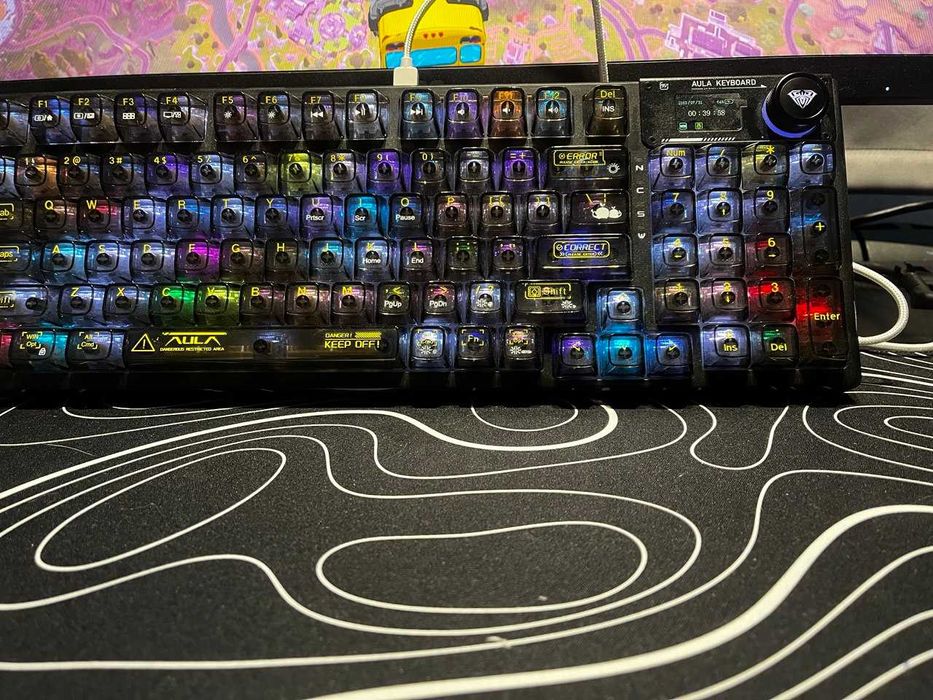 AULA F98 Pro RGB прозрачная клавиатура геймерская