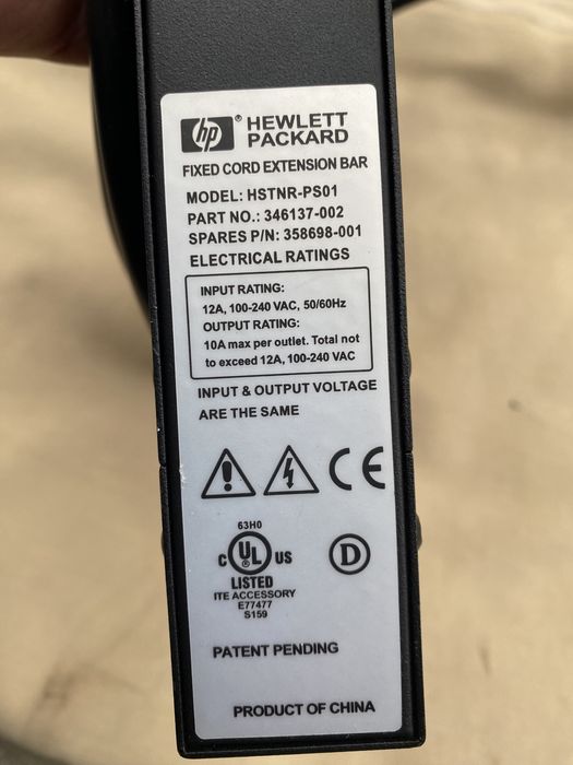 Hp Fixo PDU Cabo de alimentação Bar de extensão