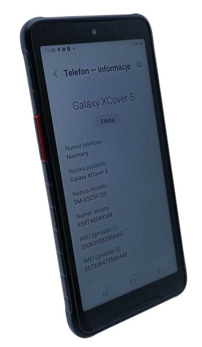 Smartfon Samsung Galaxy XCover 5 5,3" 60Hz 4 GB / 64 GB LTE