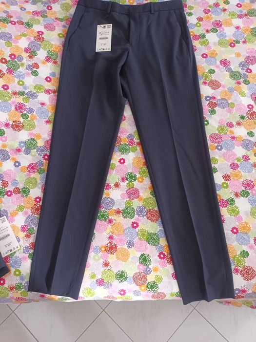 Fato homem completo blaser e calça azul escuro, novo, sem utilização