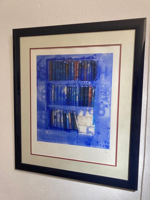 Serigrafia “Biblioteca “ de Paulo Ossião. Nr 25/50