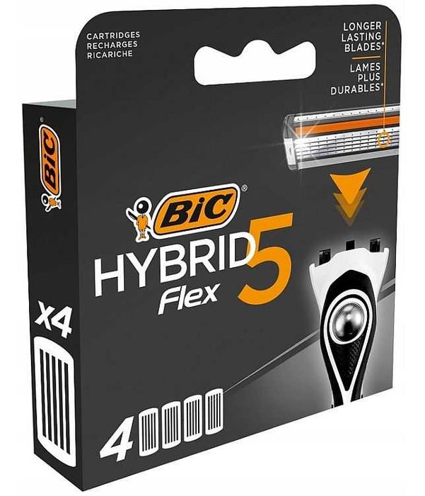 BiC Hybrid 5 Flex 5-ostrzowe wkłady do maszynki do golenia 4 sztuki