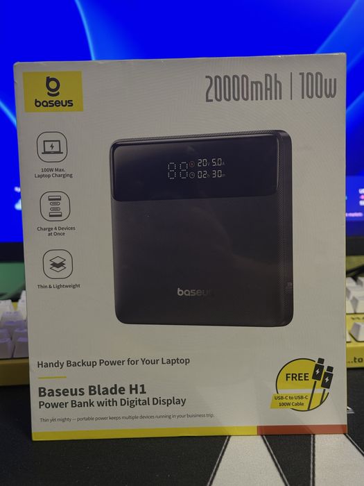 Baseus Blade H1 100W павербанк 20000mAh з дисплеєм