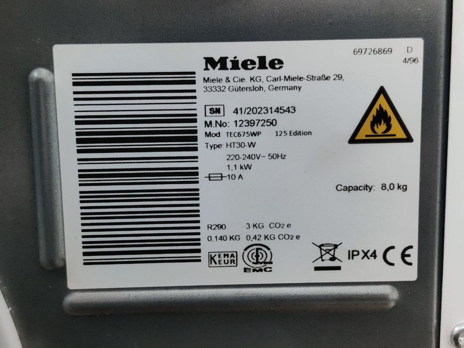 Сушка, сушильна машина Miele™ TEC675WP. 2025 рік. Стан нової. Німеччин