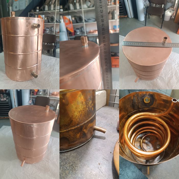 Дистиллятор, змеевик ПОЛНОСТЬЮ МЕДНЫЙ трубка медная ф1/2"(12.70мм)