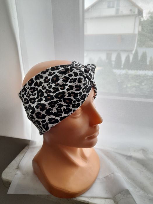 Opaska przeplatana panterka nowa