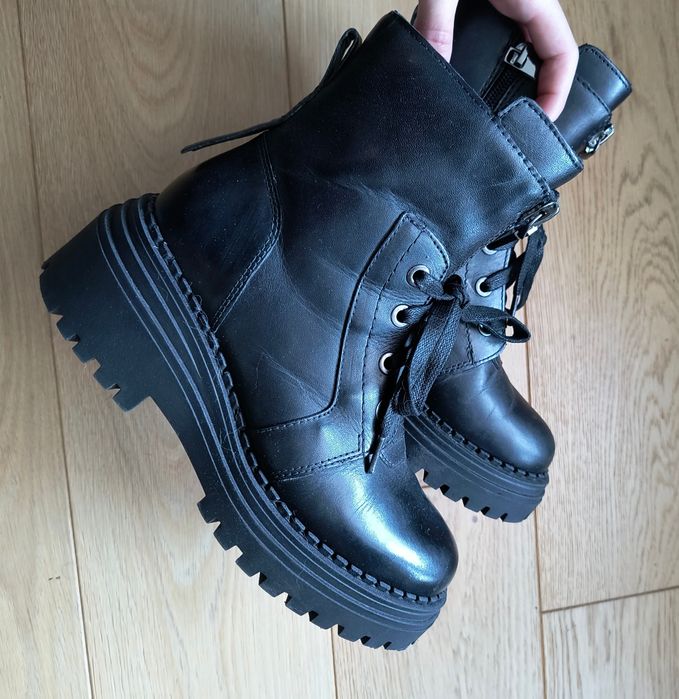 Botki skórzane Badura 37 stan bardzo dobry