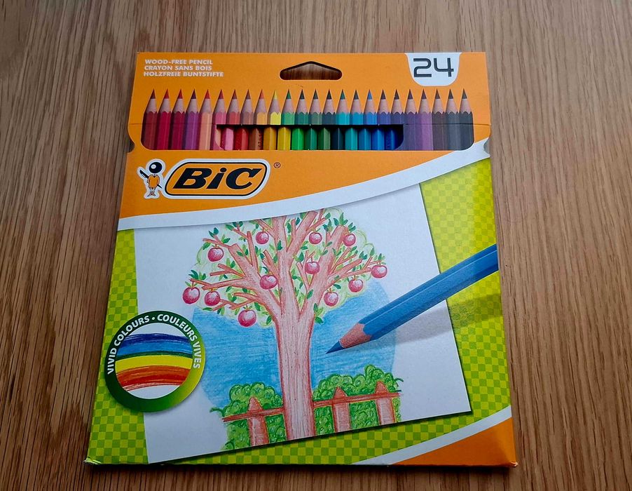 Caixa de 24 Lápis de Cor BIC Kids (Cores Vivas) (Novo)