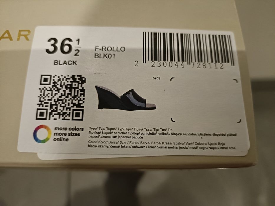 Lakierki czarne - klapki - CCC nowe r. 35/36